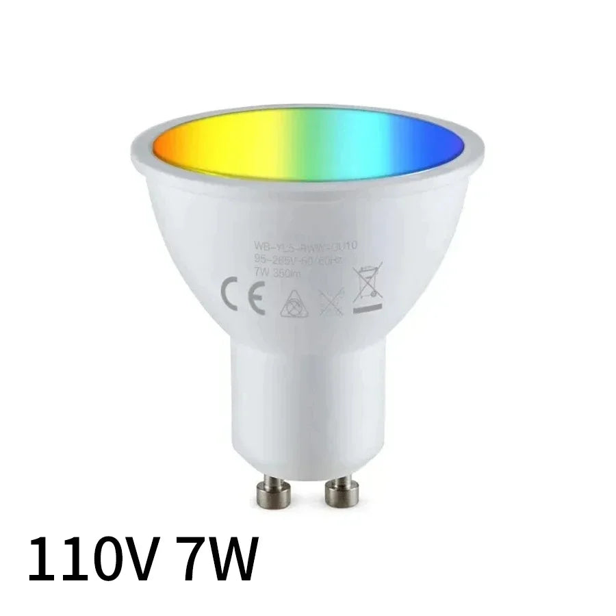 Tuya WiFi Smart GU10 LED Bulb RGBCW – Alexa & Google Home Smart LED Bulb Oasis Select 110V 7W Yes