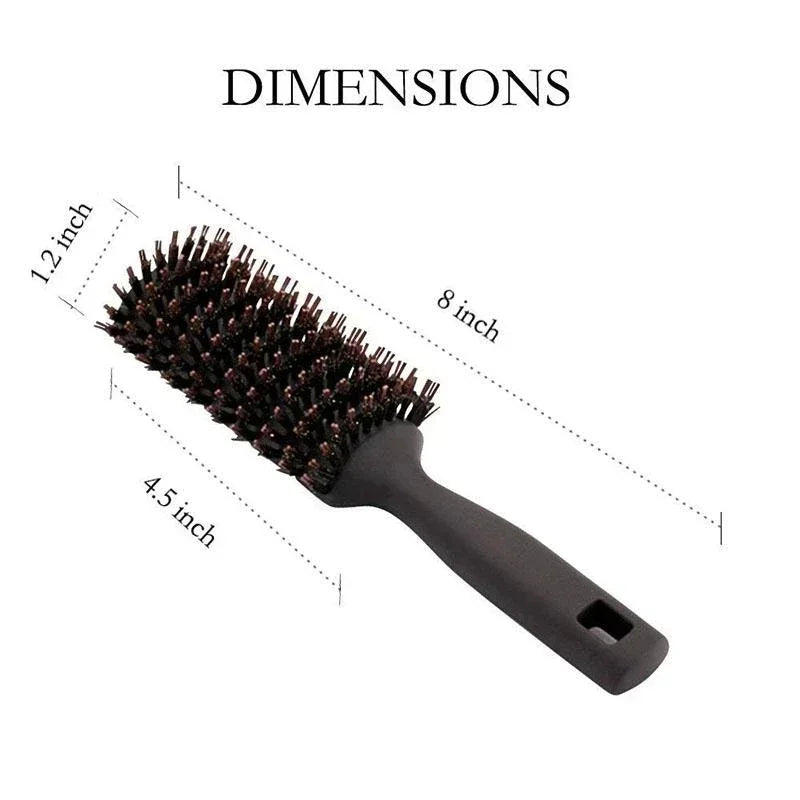 Boar Bristles Detangling Hair Brush Hollow Out Tangled Hair Comb Quick Dry Anti Static Curl Define Styling Brush Barber Tool New Oasis Select
