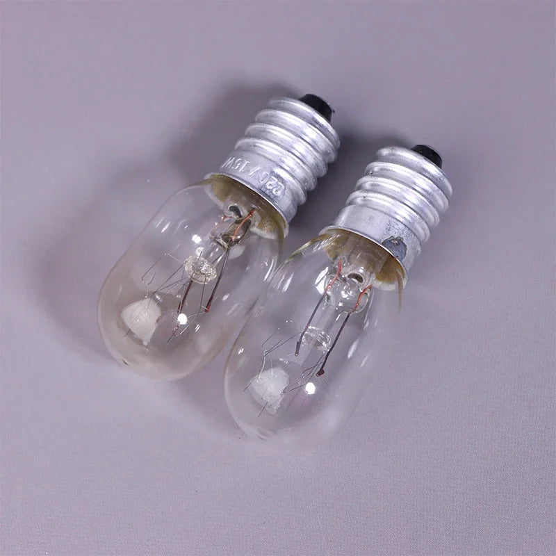 2Pcs E14 15W High Temperature Resistant Refrigerator Bulb Microwave Oven Replacement Light Toaster/Steam Bulb Light Oasis Select