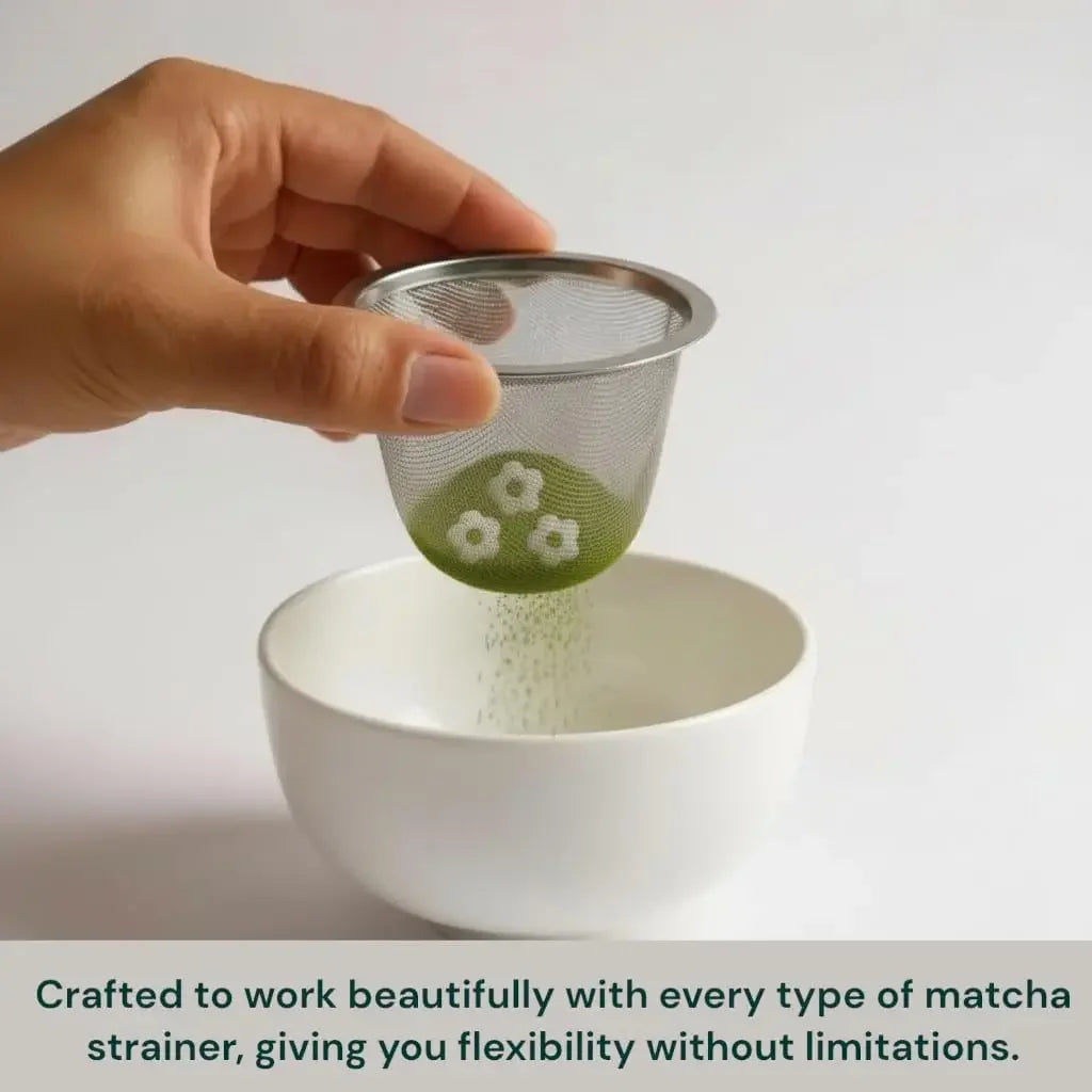 3-30PCS Food Grade Stainless Steel Matcha Sifter with Cherry Smooth No Clumps Fast Sieve for Tea Powder Making Tool Oasis Select