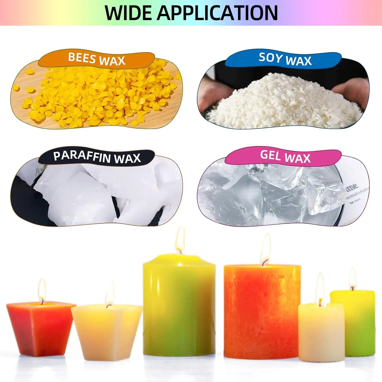 Candle Dye for Candle Making, Wax Color Chips for Wax Melts, Dye for Soy Wax, Beeswax, Paraffin Wax, 16 Colors x 5g Oasis Select