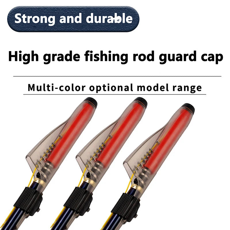 1Pc Transparent Fishing Rod Tip Hat Pole Cover Rods Guide Protection Cap Sea Rod Hat Pole Guide Protectors Fishing Accessories Oasis Select