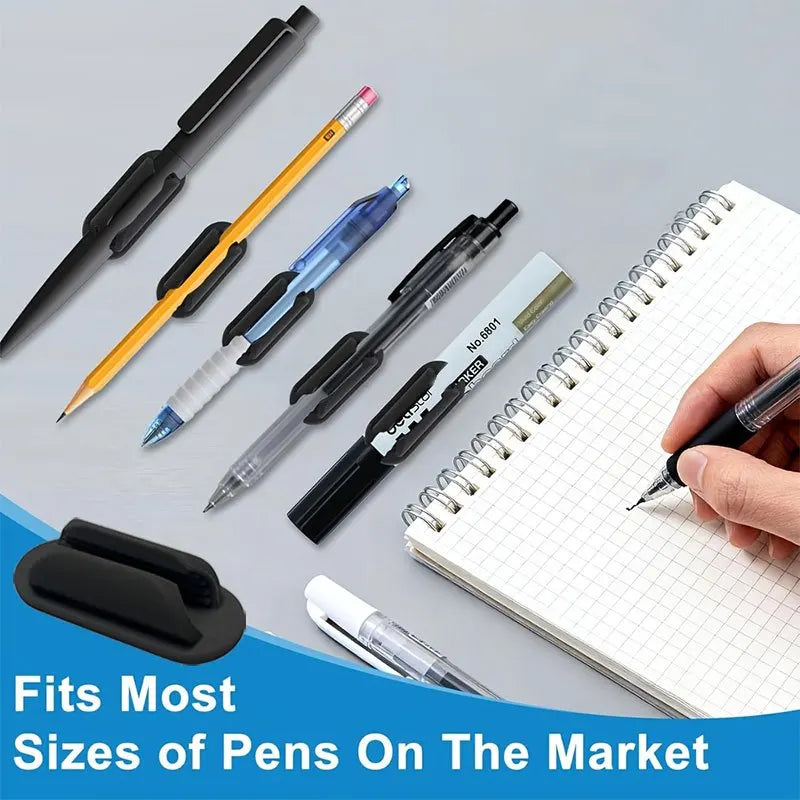 3/6Silicone Pen Holder Desktop Storage, Upgraded Self-adhesive Elastic Pen Holder, Suitable for Office, School, Classroom Walls Oasis Select