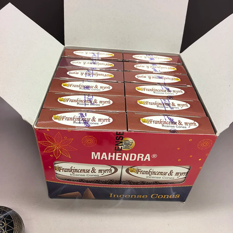 Mahendra 12Boxes Incense Cones，Frankness Patchouli Various Fragrances for Home Meditation and Mood Relief, Convenient To Carry. Oasis Select