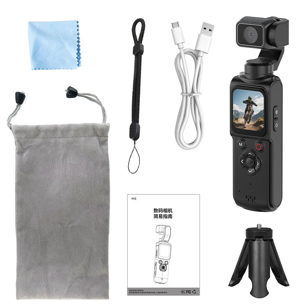 4K WiFi Action Camera – 330° Rotation, Face Tracking & Touch Screen