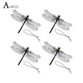 4-20pc Simulation Dragonfly Mosquito Repellent Mini Dragonfly Ornament Simulation Dragonfly Animal Model For Outdoor Garden Farm Oasis Select 4pcs M