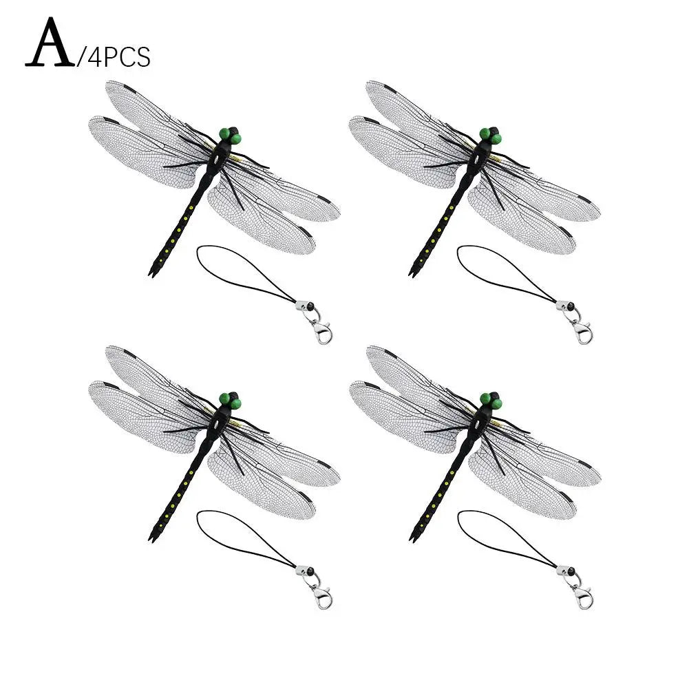 4-20pc Simulation Dragonfly Mosquito Repellent Mini Dragonfly Ornament Simulation Dragonfly Animal Model For Outdoor Garden Farm Oasis Select 4pcs M