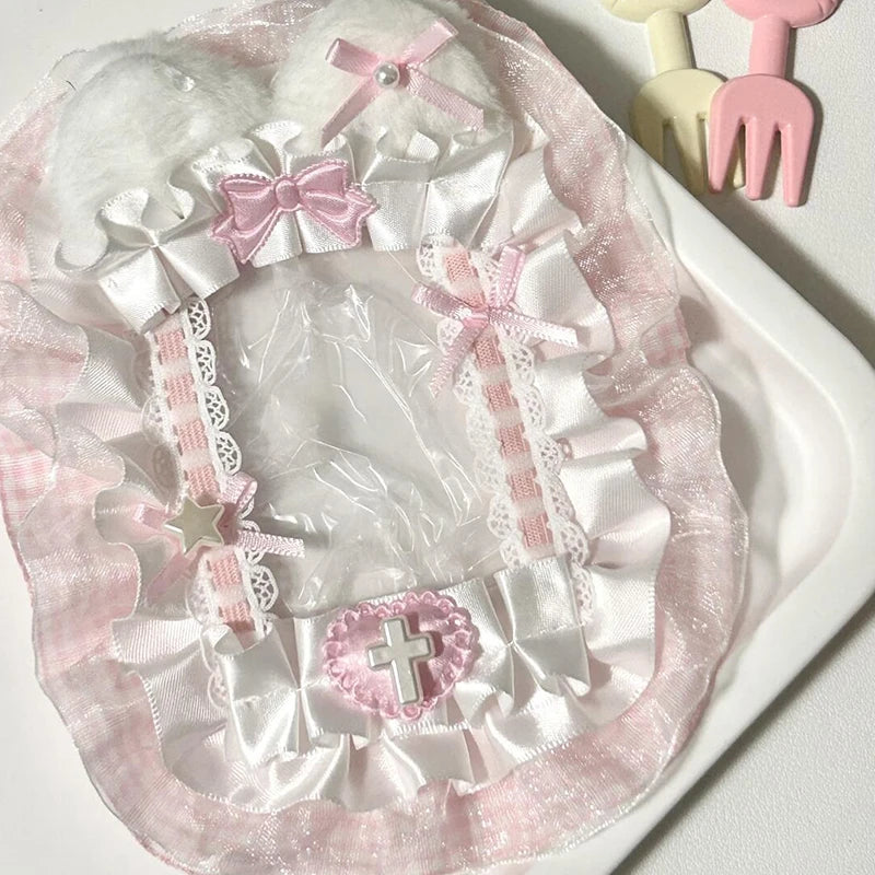 Plush Lace Photocard Holder | Anime Idol Card Display Case