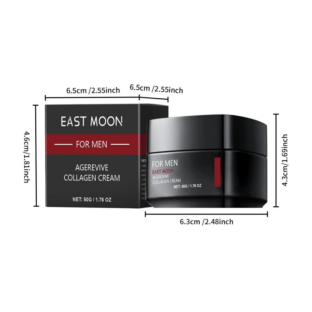 Men's Hyaluronic Acid Facial Cream Hydrating Tightening Brightening Collagen Tender Skin Non-Greasy Day/Night Care Moisturizer Oasis Select