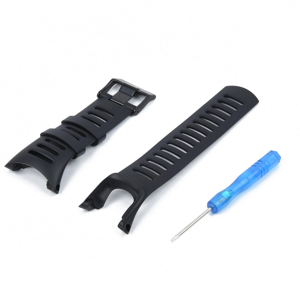 Rubber Watch Strap Stainless steel clasp Screwdriver For SUUNTO Ambit2 S Ambit2 Red and Ambit3 Black SS019474000 Oasis Select