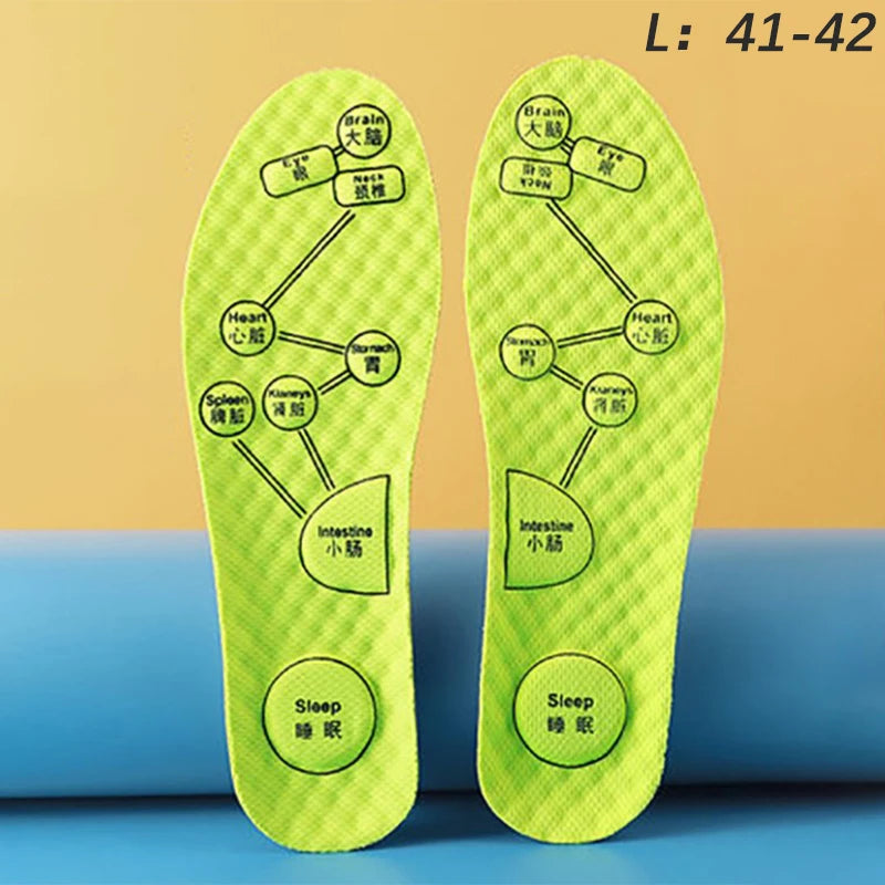 Foot Acupressure Insole Men Women Soft Breathable Sports Cushion Inserts Sweat-absorbing Deodorant Orthopedic Shoe Sole Oasis Select 4142
