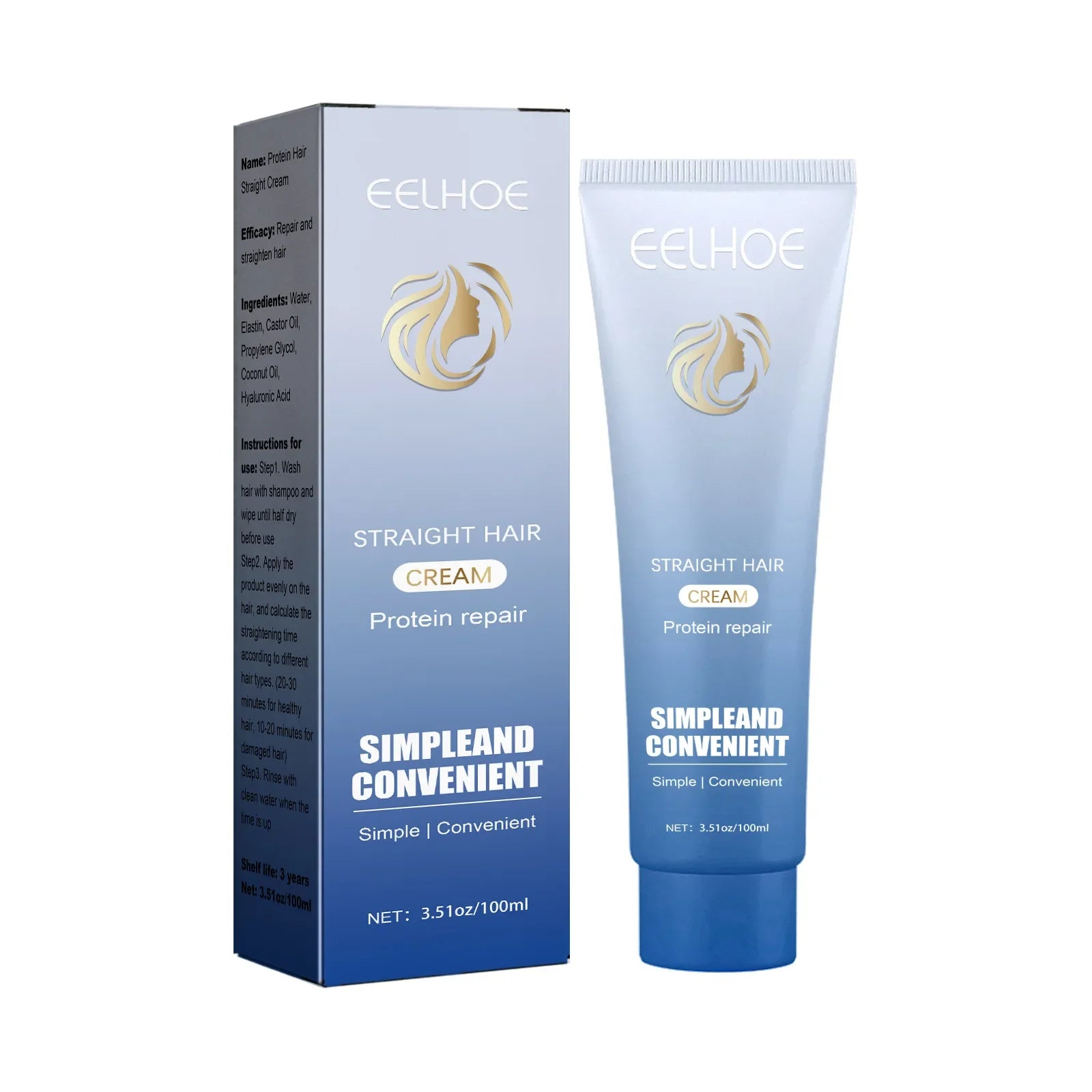 EELHOE Keratin Hair Straightening Cream – Frizz & Curl Repair Hair Straightening Cream Oasis Select