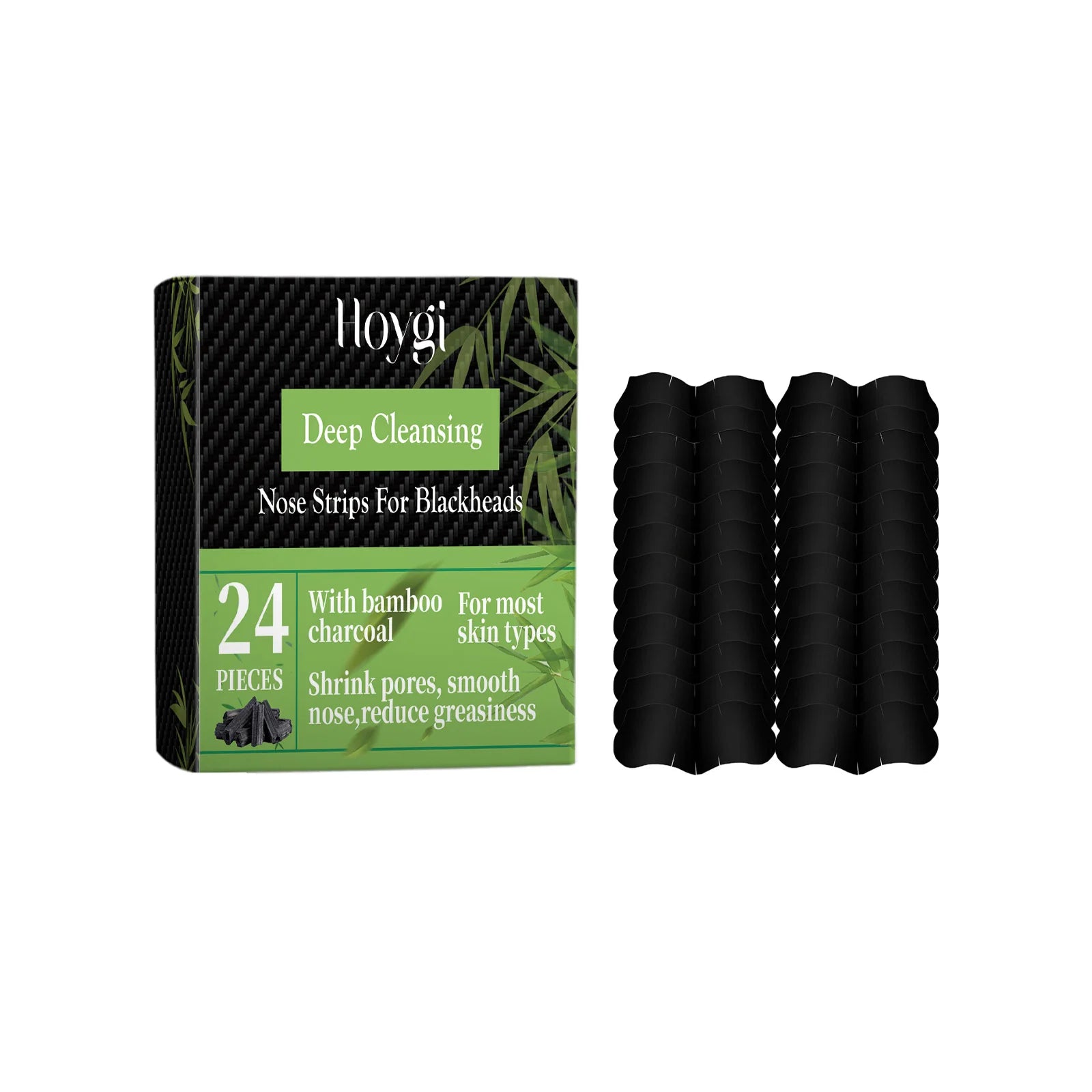 Bamboo Charcoal Blackhead Nose Strips 24pc – Deep Pore Clean