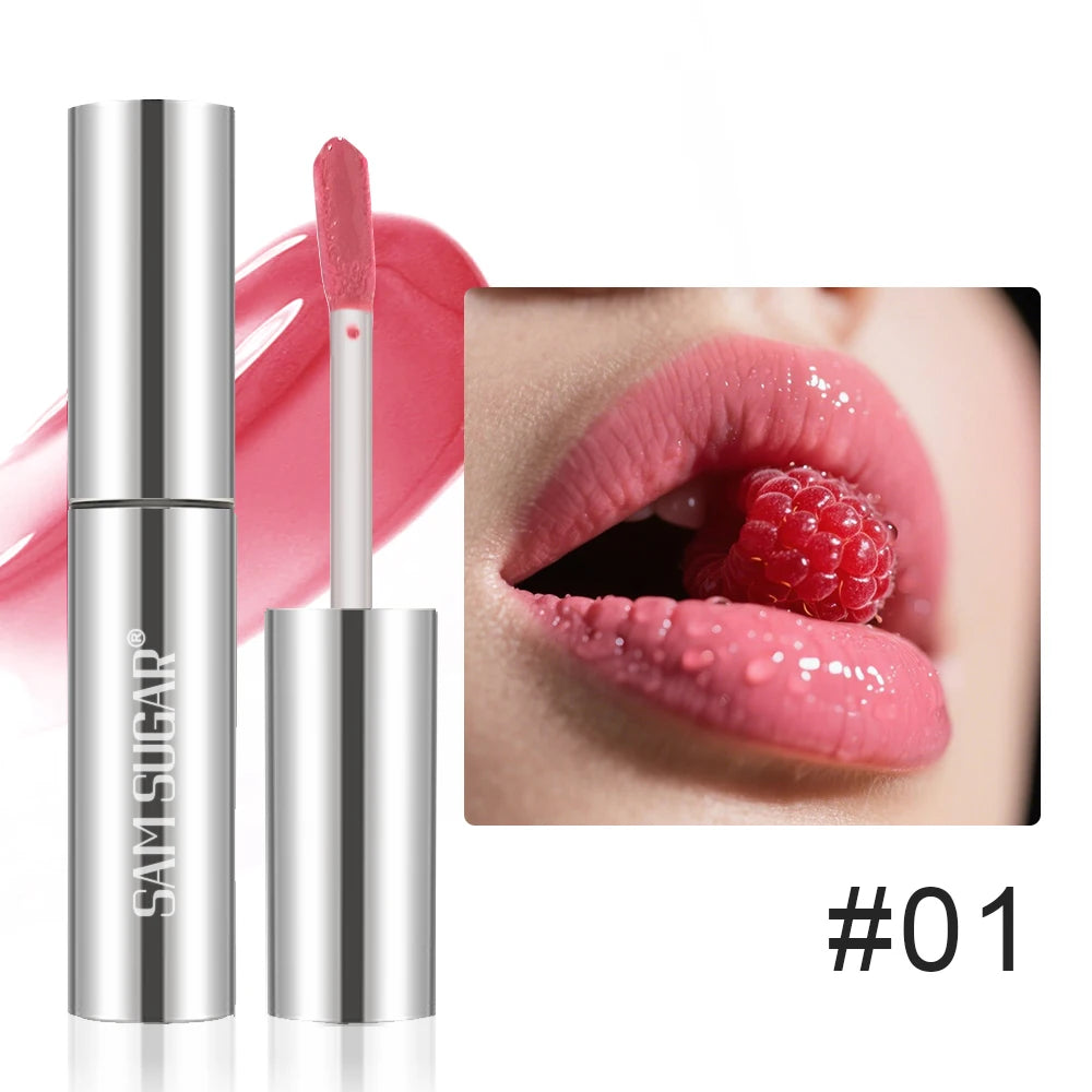 SAM SUGAR Mirror Lip Gloss – Waterproof Long-Lasting Raspberry