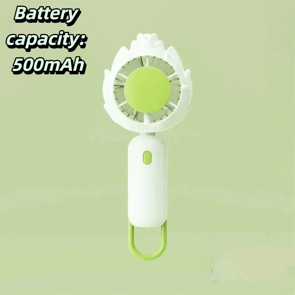 High Speed USB Rechargeable Hand Fan USB Rechargeable Compact High Speed Hand Fan Portable Turbo Mini Fan for 3.7V500mAh Home Oasis Select Green