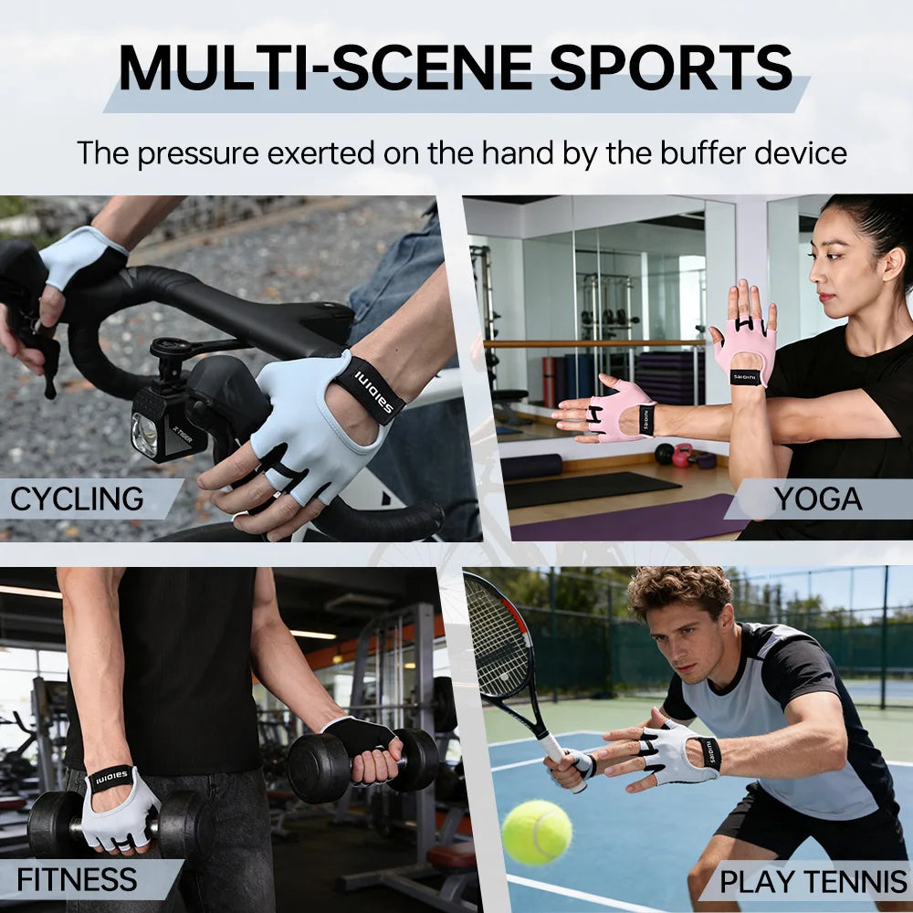 Sports Cycling Gloves Men Women Half Finger Running Fitness Gym Gloves Summer Breathable Motorcycle Bicycle Gloves Oasis Select