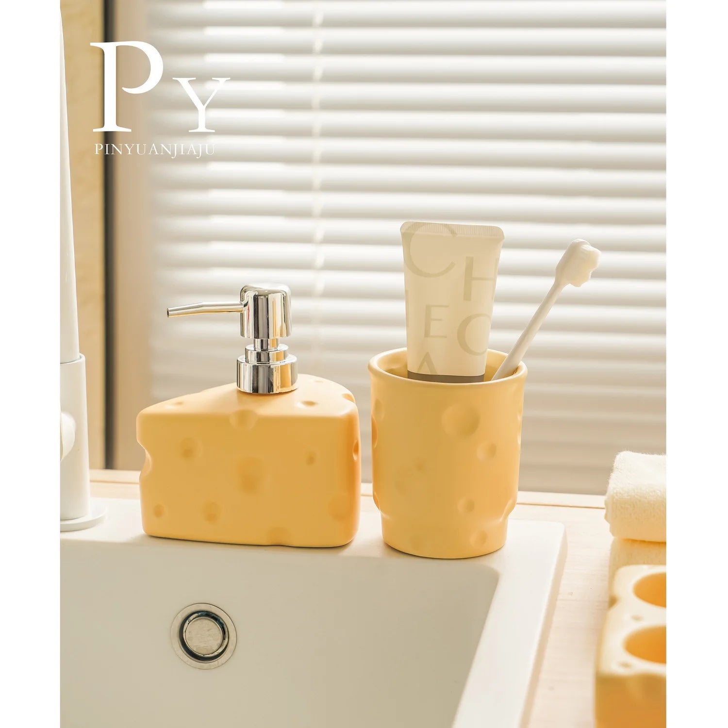 Ceramic Cheese Soap Box Draining Creative Home Daily Toilet Bathroom Washstand Light Luxury High-grade Soap Box Oasis Select