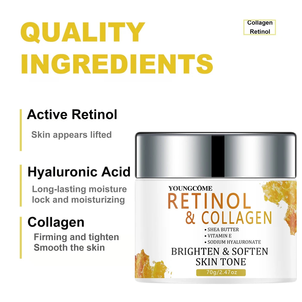 Retinol & Collagen Face Cream – Shea Butter, Vitamin E & Hyaluronate