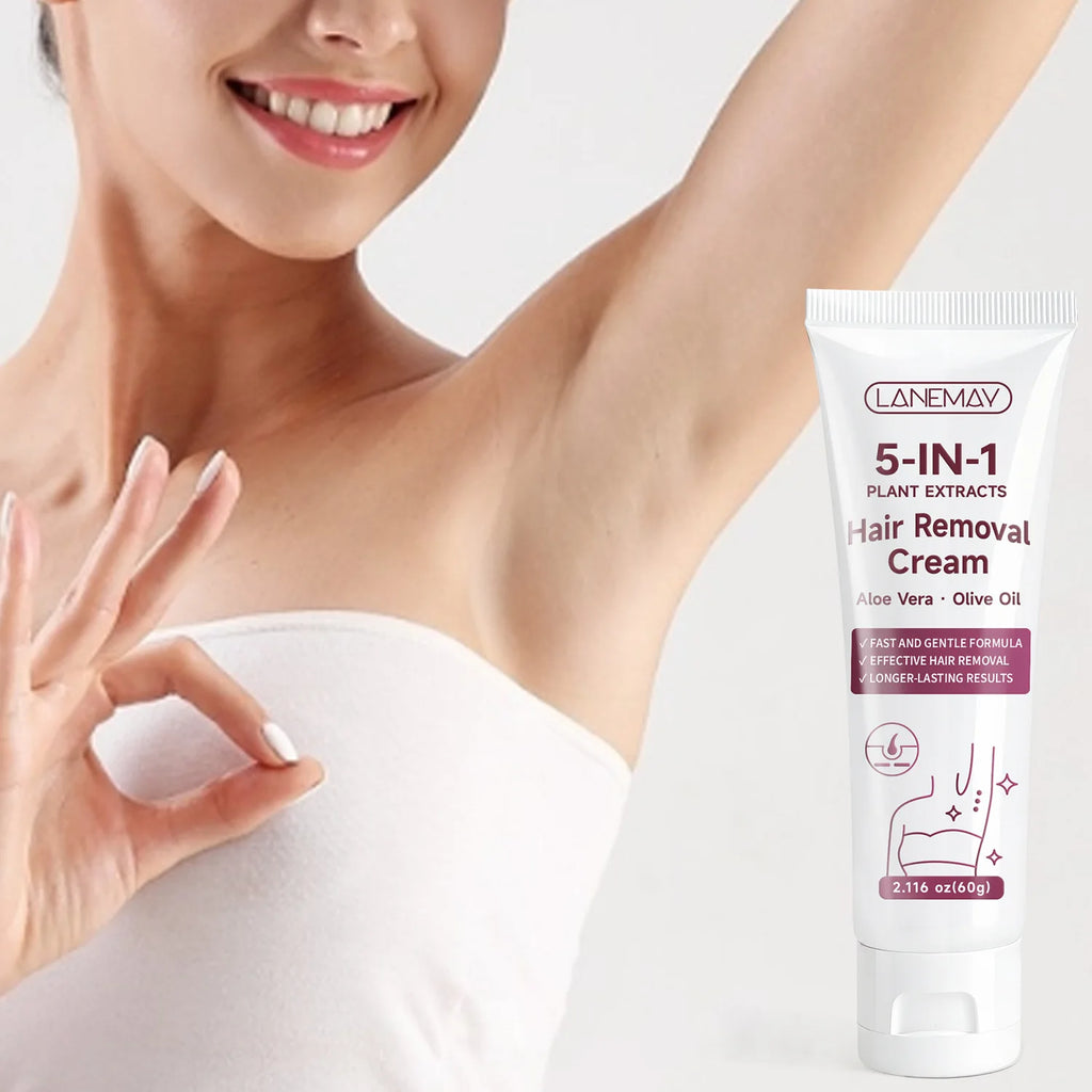 Lanemay 5-in-1 Plant Extract Hair Removal Cream 2.116 oz