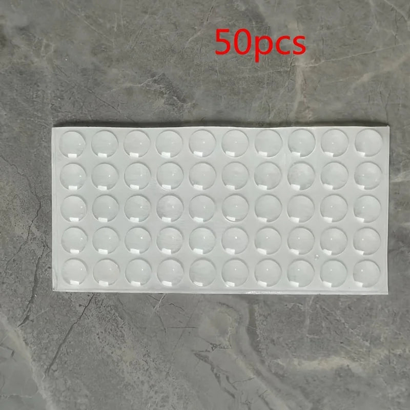 50/100Pcs Soft Silicone Rubber Anti Slip Bumpers Feet Pads Damper Buffer Cabinet Bumpers Silicone Furniture Pads Drawer Door Pad Oasis Select 50pcs