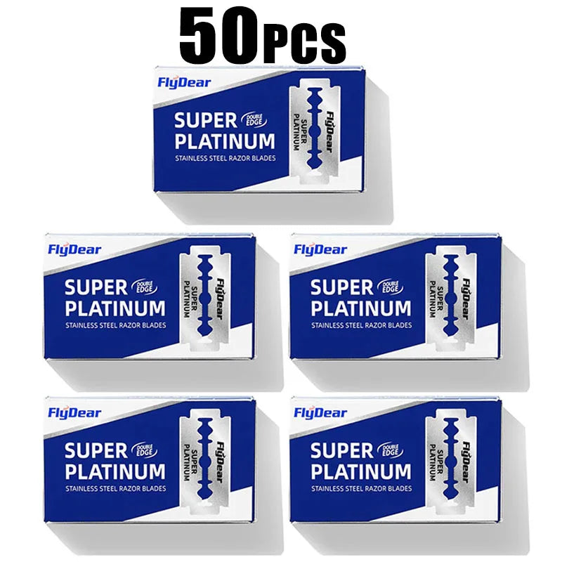 10-80 pcs Double Edge Razor Blades Men's Razor For Shaving Men Blade Professional Barber Razor Beard Trimmer Tool Oasis Select 50pcs