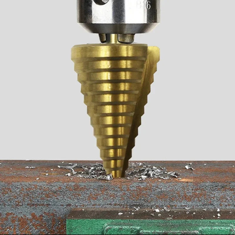 HSS Titanium Step Drill Bit 4-32/4-42mm – Wood & Metal HSS Step Drill Bit Oasis Select