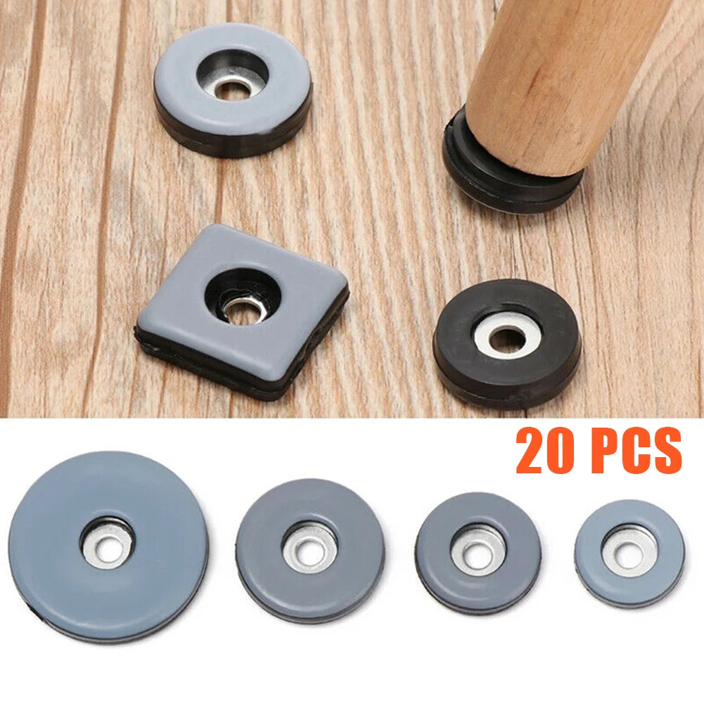 20pcs Furnitures Glides With Screws PTFE For Sofa Bed Table Couch Dining Chairs Heavy Duty Furnitures Feet Sliders Oasis Select