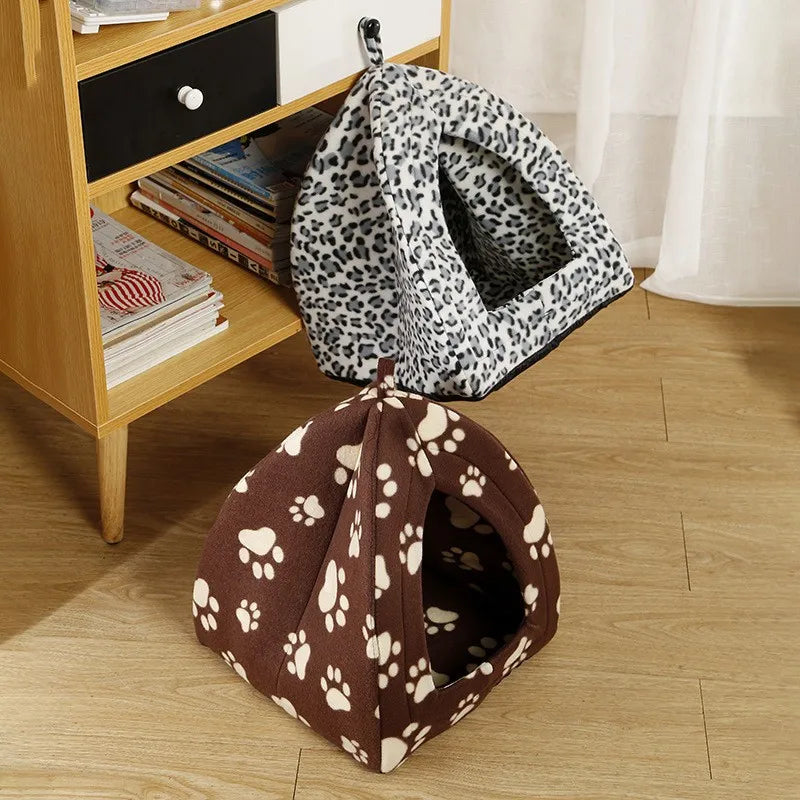 Folding Houses Removable Washable Cat House Puppy Cave Sofa Four Seasons General Can Pet Supplies for Small Medium Pet Oasis Select