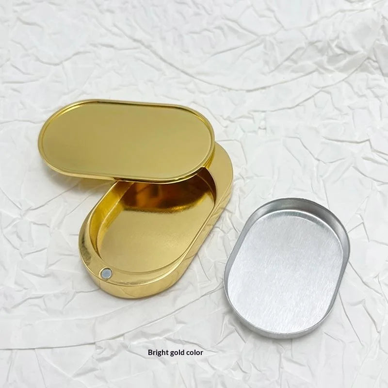 1/2Pcs Zinc Alloy Moon Shaped Balm Storage Box Slide Lid Portable Refillable Solid Perfume Case for Daily Outdoor Use Oasis Select A4