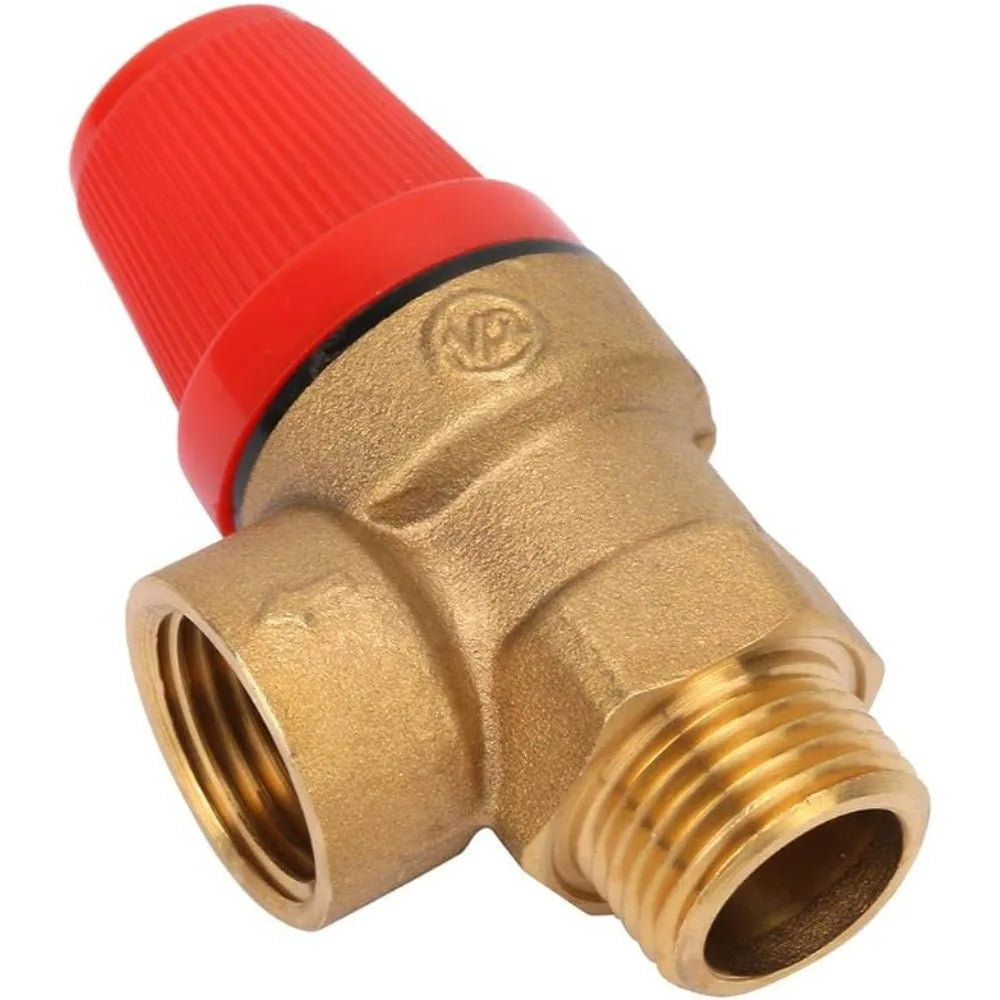 1pcs Brass Safety Valve Drain Relief Switch For Solar Water Heater Inner & Outer Wire Brass Safety Valve 1/2" 3/4" Oasis Select