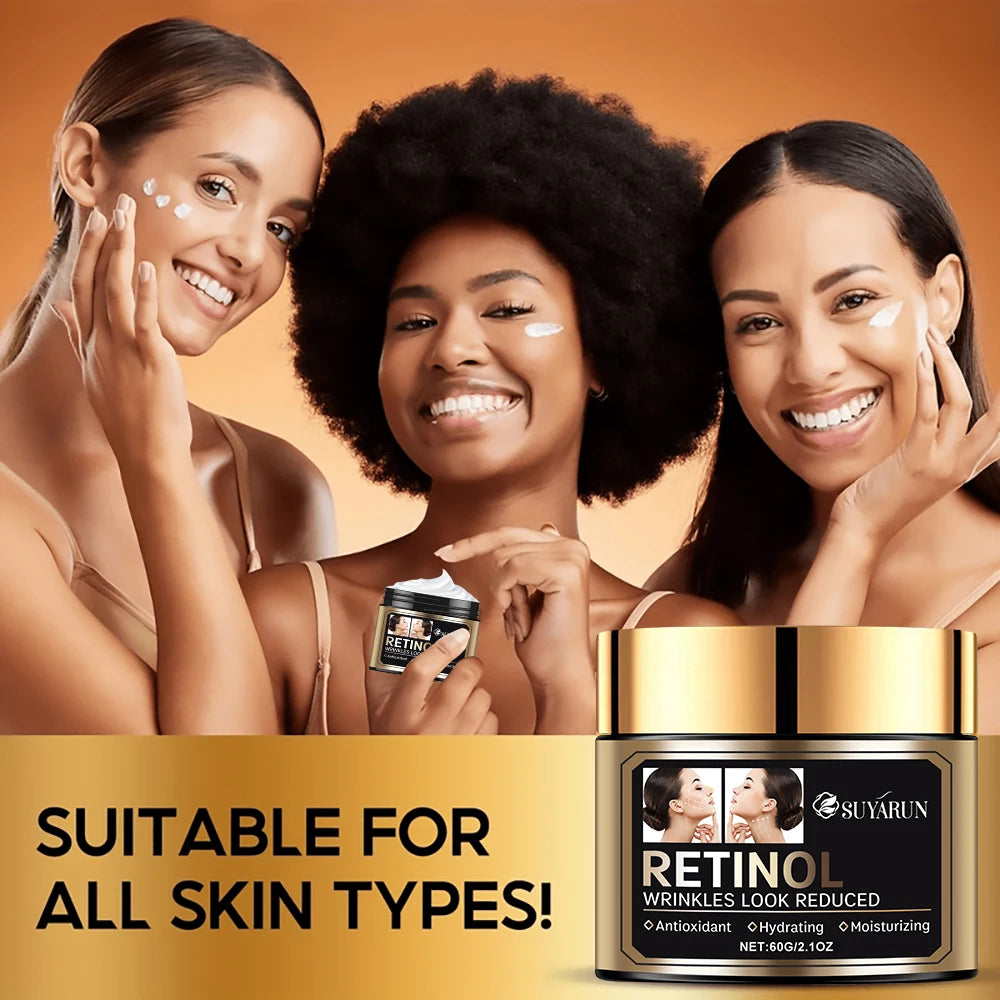 SUYARUN Premium Anti-Aging Retinol Face Cream with Hyaluronic Acid & Vitamin E – Deep Moisturizing, Wrinkle Reduction. Oasis Select