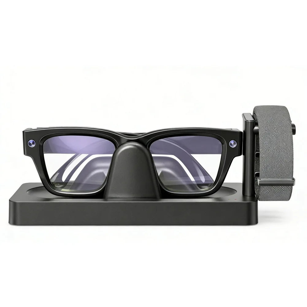 Charging Solution for Ray-Ban Display Smart Glasses and For Neural Band with Anti-Slip Base and Direct USB Power Delivery Oasis Select