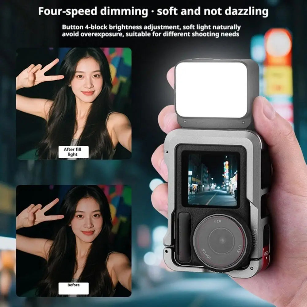 Magnetic Mini LED Fill Light for DJI Action 5 Pro & OSMO Pocket 3