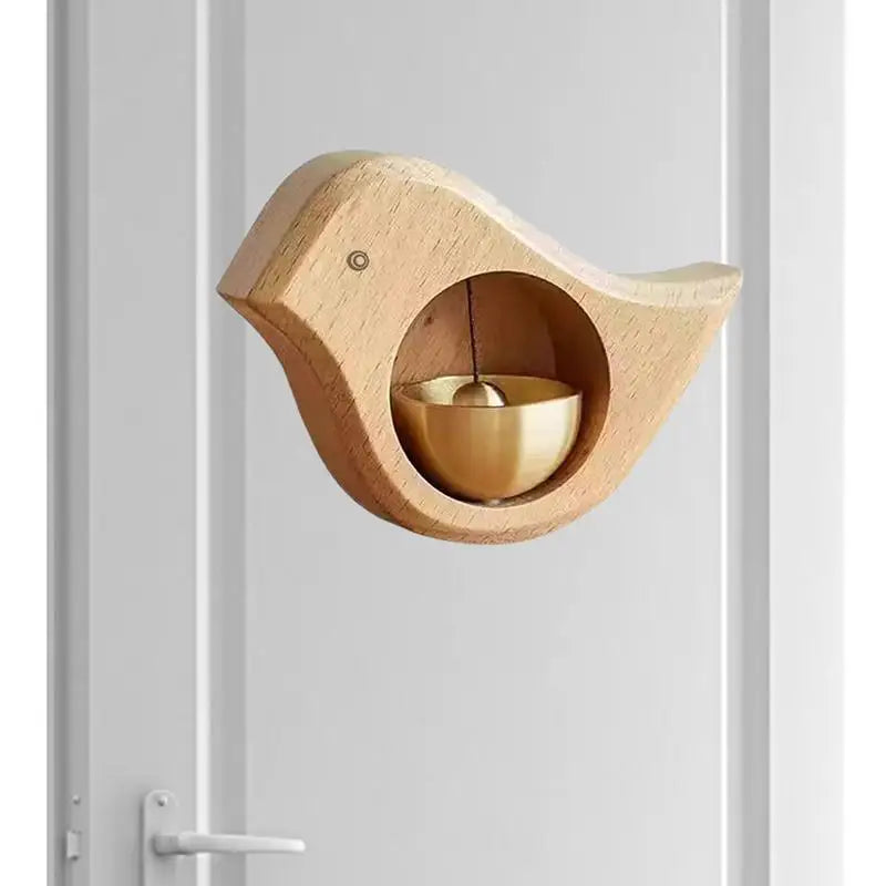 Magnetic Wood Doorbell Chimes Bird-shaped Magnetic Home Garden Welcome Wind Chime Suction Store Entrance Alert Refrigerator Oasis Select