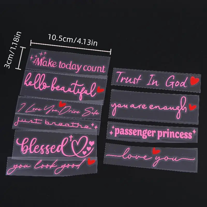 10PCS Religious Text Trust In Car Stickers Waterproof For Motorcycle Rearview Mirrors Auto Rearview Mirrors Oasis Select