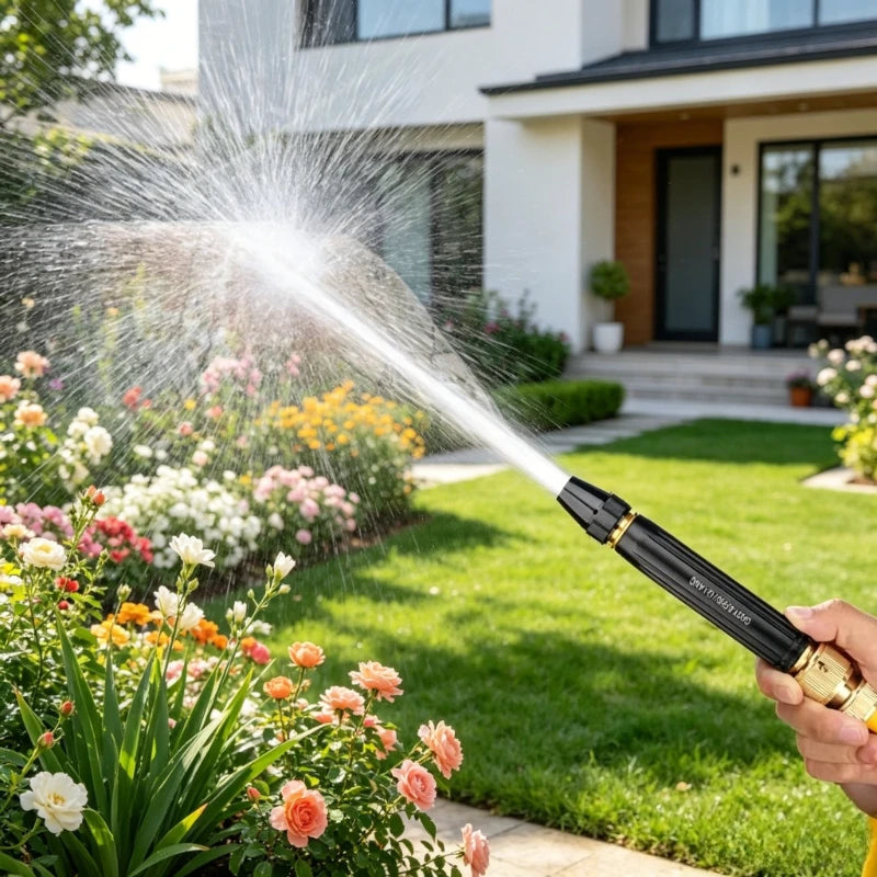 High Pressure Garden Watering Gun Car Wash Sprayer Hose Nozzle Adjustable Water Spray for Home Garden Lawn Irrigation Cleaning Oasis Select