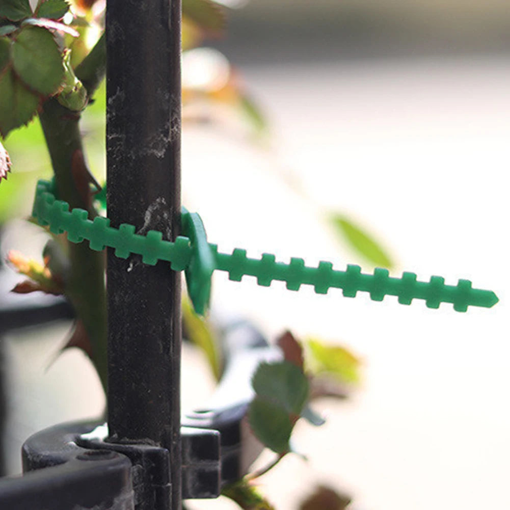 100-Pack Reusable Green Garden Plant Ties – Adjustable Cable Ties Garden Plant Ties Oasis Select United States