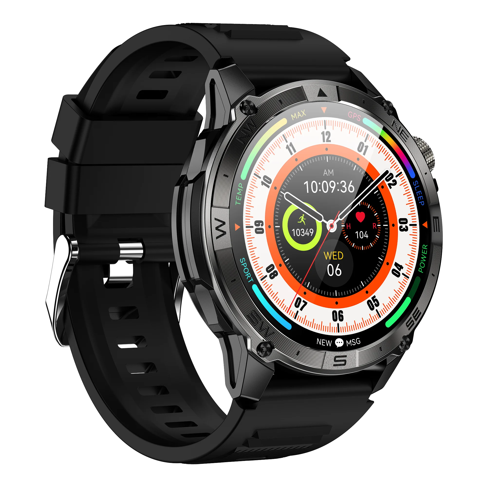 MINGCC HK08 AMOLED Smart Watch – GPS, Bluetooth Call, Waterproof