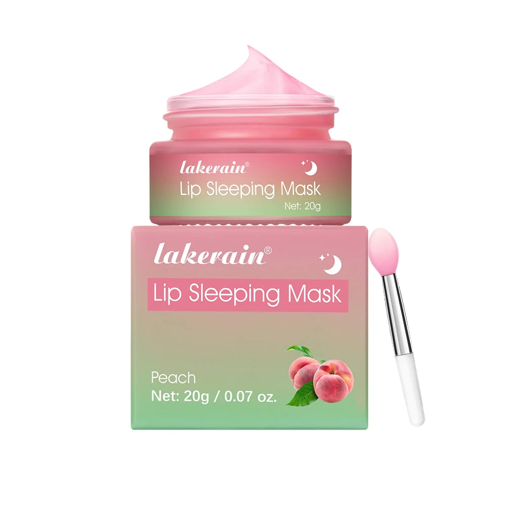 Moisture Collagen Lip Sleeping Mask Hydrate Plump Long-Lasting and Intense Repair Lips Suitable Dry Chapped Lips Skin Care Oasis Select peach