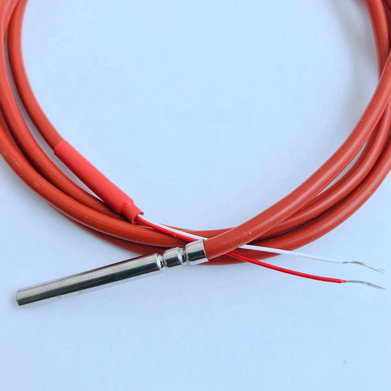 6X 2 Wire PT1000 Temperature Sensor Thermistor Silicone Gel Coated 1.5Meters Probe 45Mm X 5Mm -50-180 Centigrade Rtds Oasis Select