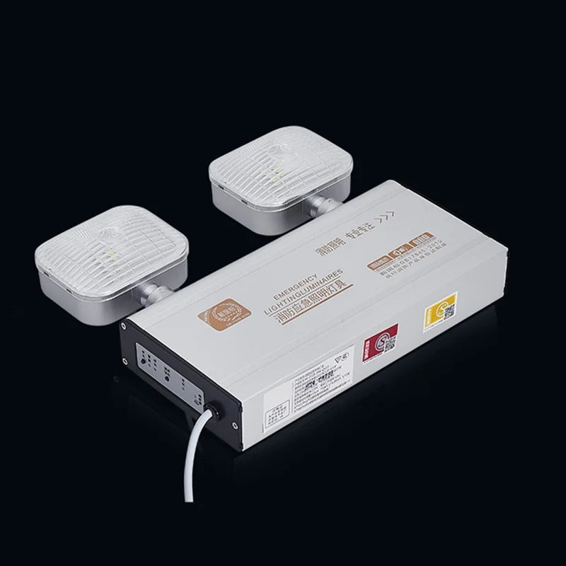 Double Head LED Emergency Light Wall Mount – AC200-240V Aluminum