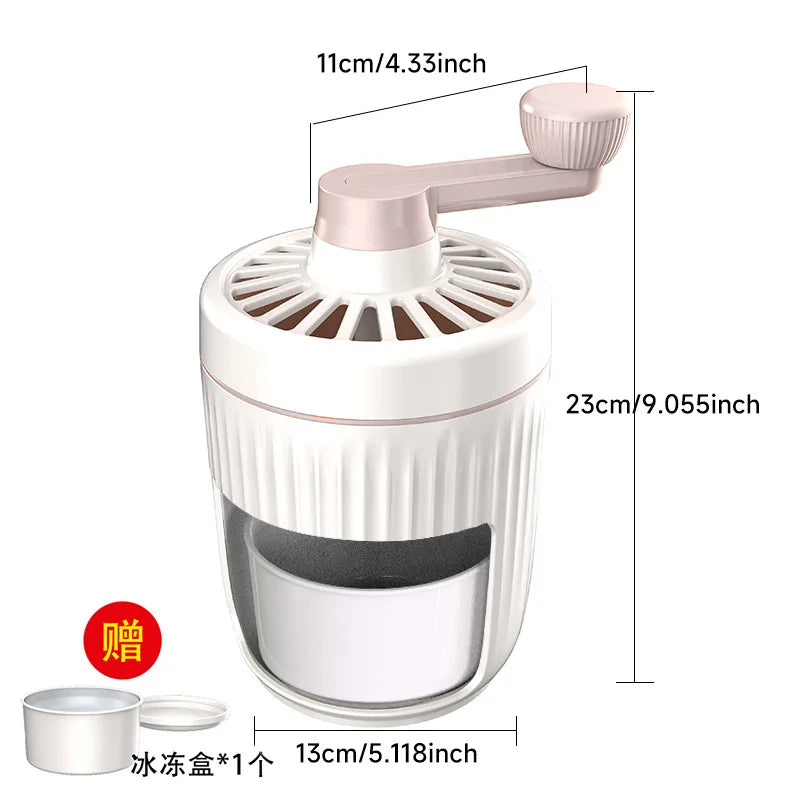 Household Small Manual Hail Ice Machine Hand Ice Breaker Summer Slushy Breaker Ice Maker Oasis Select Pink