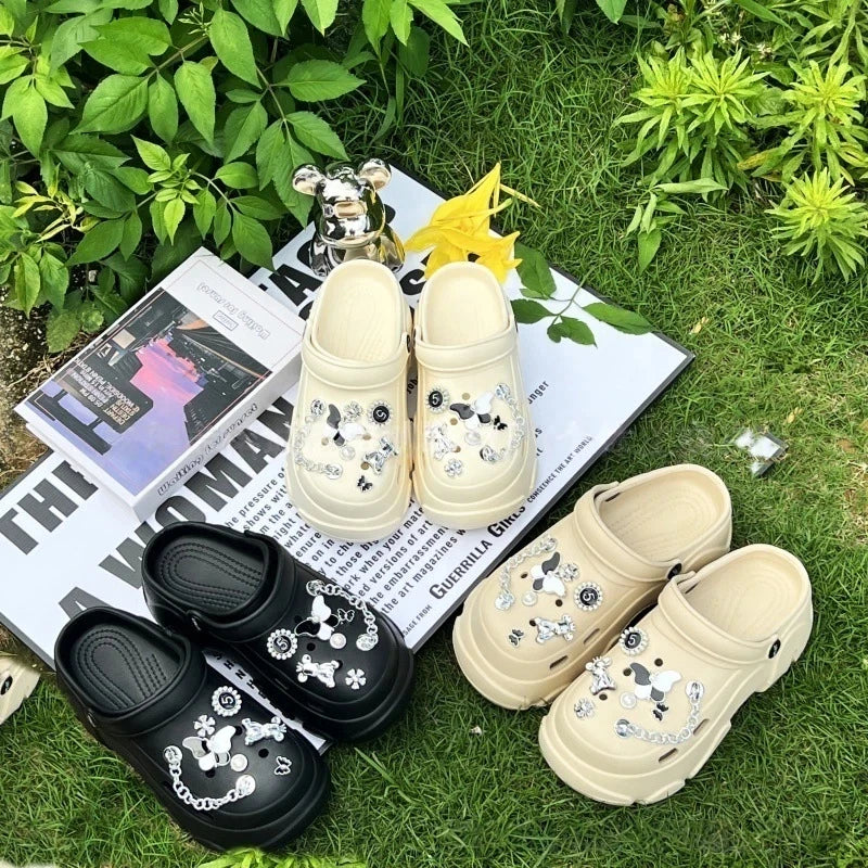 Fashionable shoe accessory set, decorative shoe chain buckle, removable, suitable for sandals and flip-flops. Oasis Select