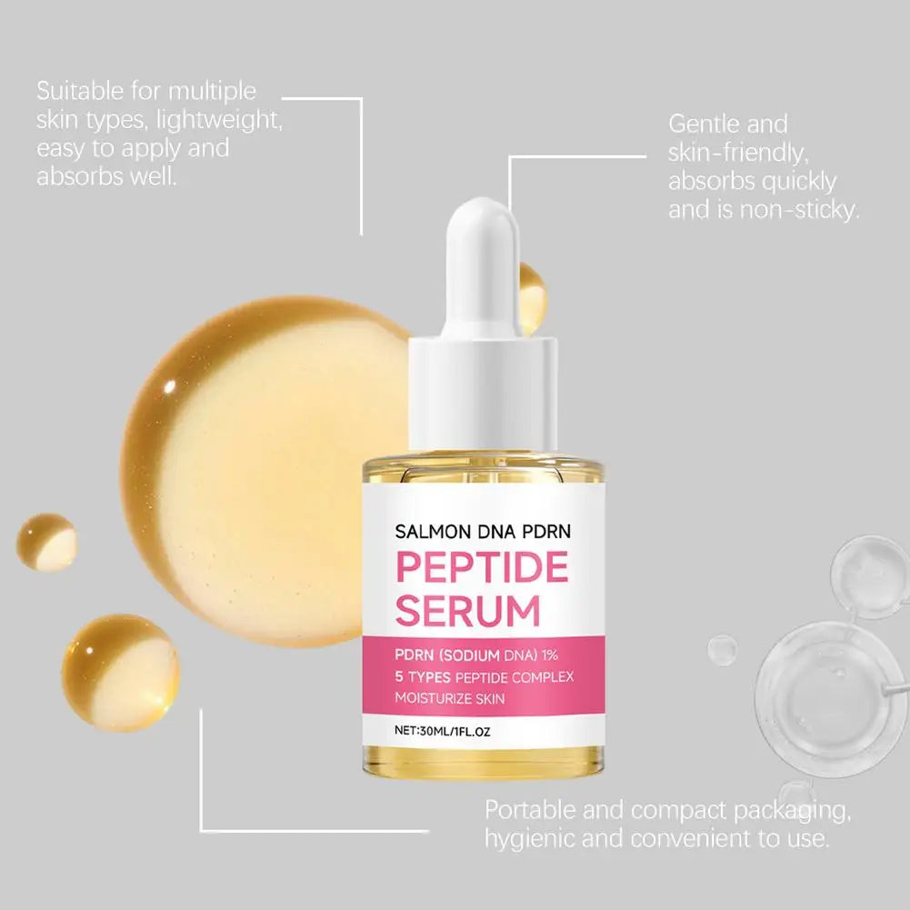 Peptide Serum with Salmon DNA Glow Serum with Peptides & Niacinamide for Hydration & Firm-Looking Moisturizing Even Skin Tone Oasis Select