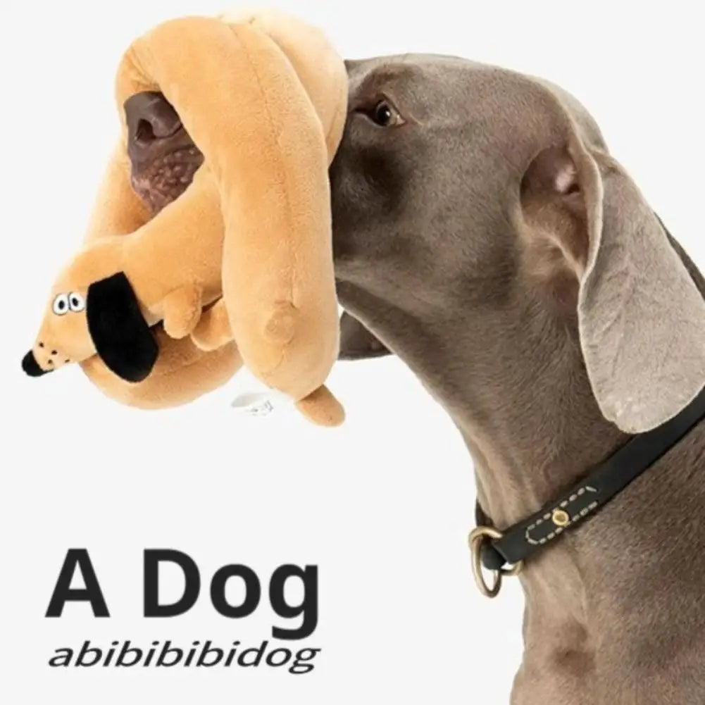 Extra Long Squeaky Dachshund Plush Dog Toy – 1 Metre