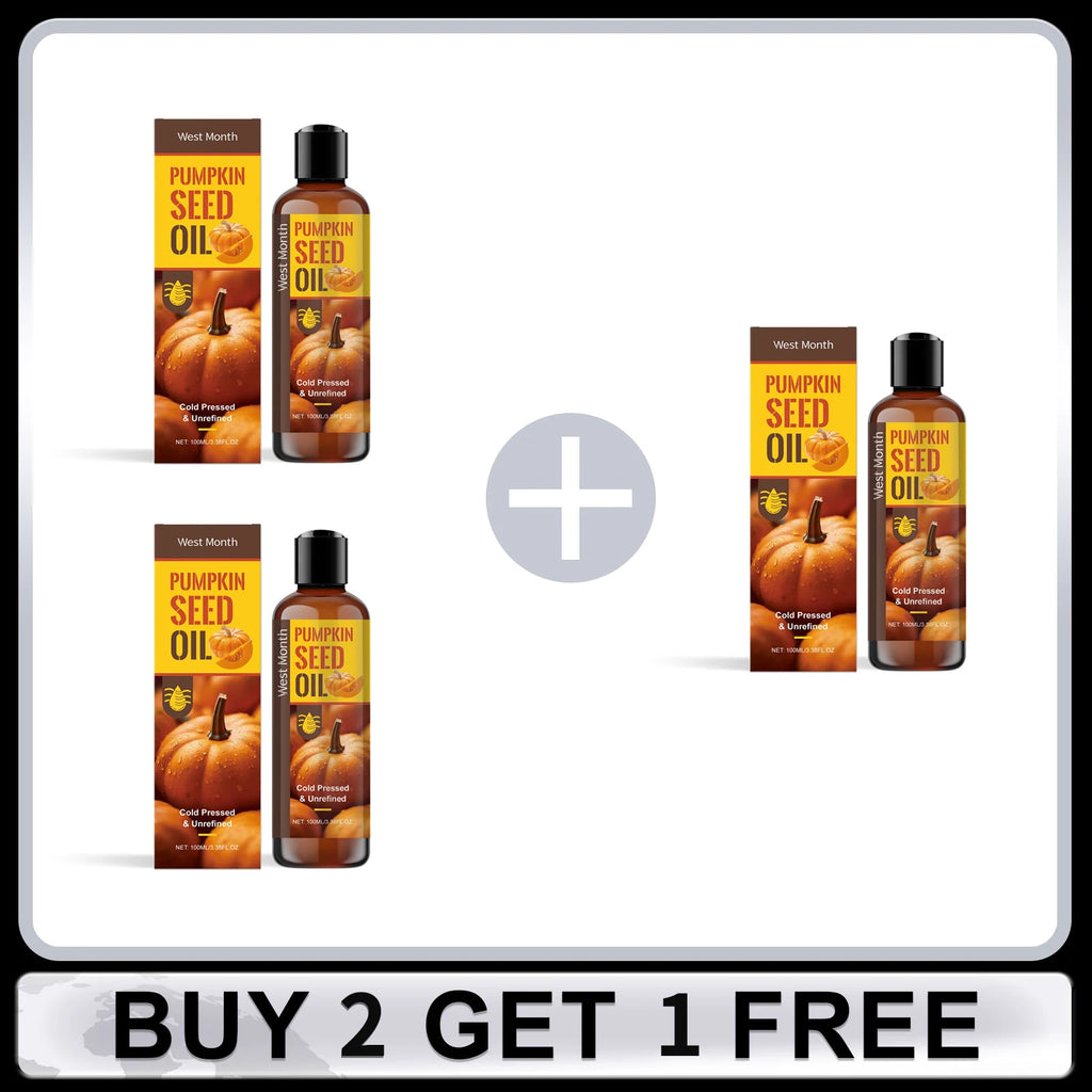 Pumpkin Seed Oil for Body & Hair Deep Moisturizing Nourishing Dry Skin Natural Hydrating Tightening Lifting Brightening Body Oil Oasis Select Buy 2 Get 1 Free