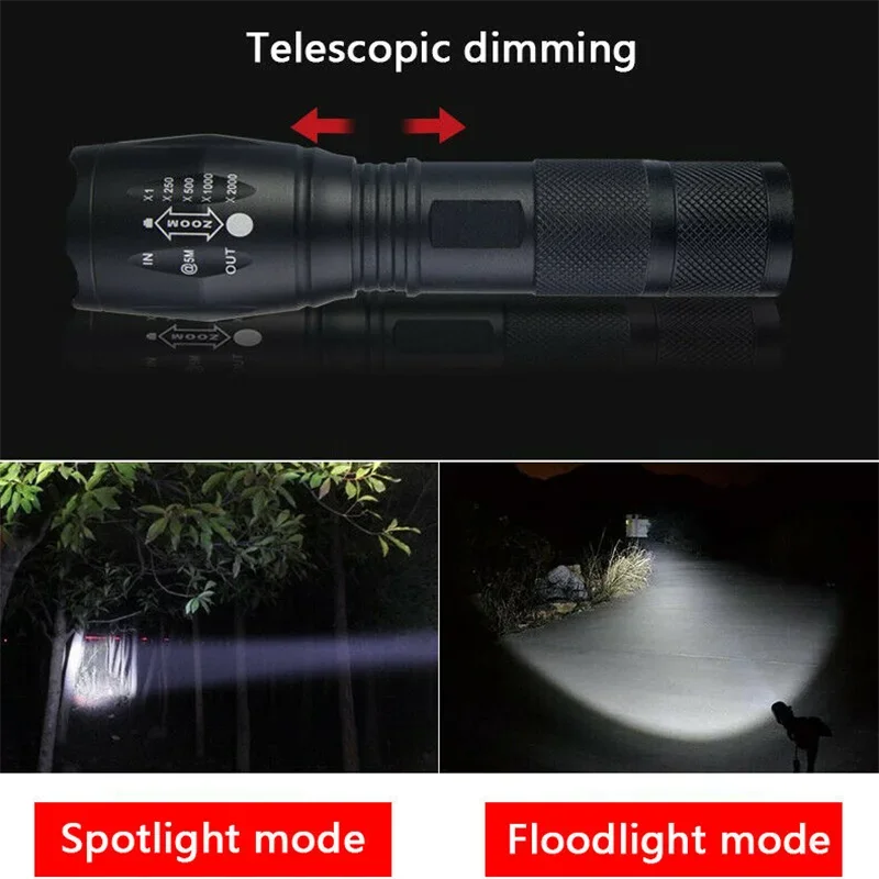 UV Flashlight Purple White Dual Light 395nm Ultraviolet Torch Zoom Flashlight Detection Lighting Lamp for Pet Stains Hunting Oasis Select