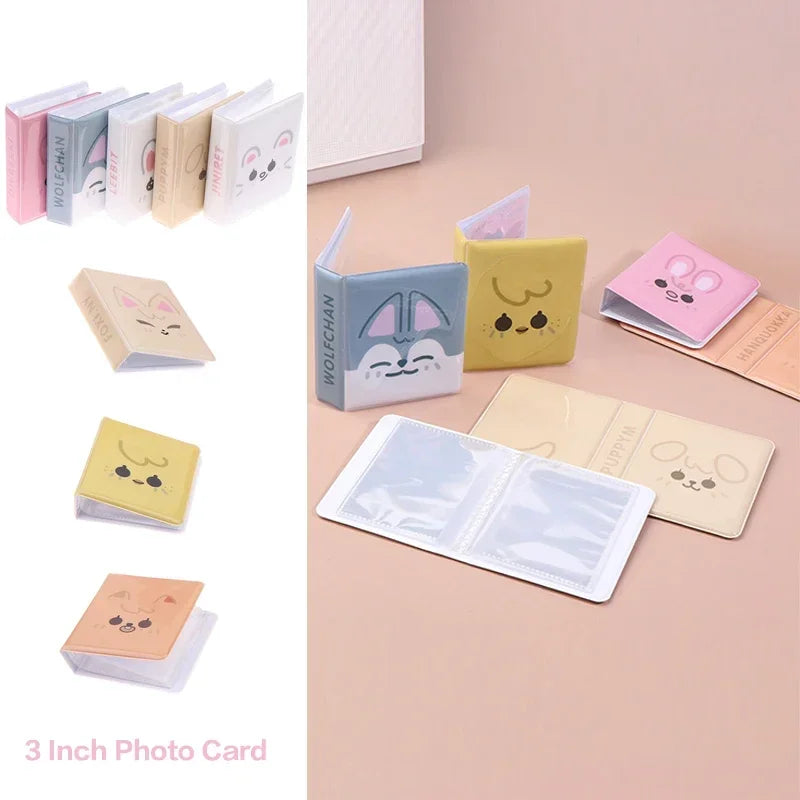 Cartoon Animals 3 Inch Album Star Photo Small Card Storage Album Cute Idol Picture Postcard Kpop Card Binder Card Book Oasis Select