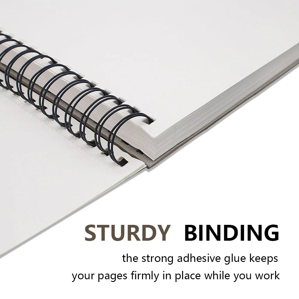 2pcs Sketch Book,Side Spiral Bound Sketch Pad, 100 Sheets 68lb/100gsm Acid-Free Drawing Paper, Art Sketchbook for Drawing Pad Oasis Select