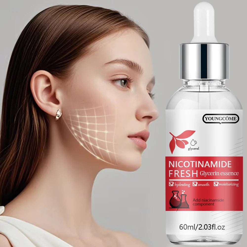 Niacinamide Glycerin Essence - Hydrating Soothing Serum make the skin appear lighter for Daily Skin Care - Fresh Lightweight Oasis Select